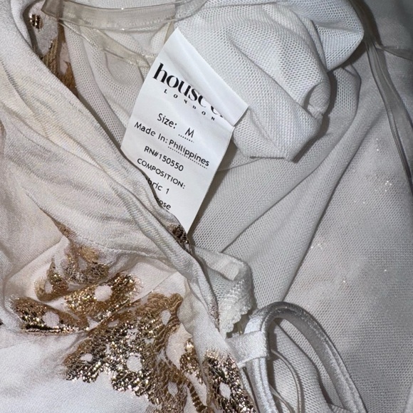 NWOT House of CB Caprina Embroidered Floral Trumpet Gown Sz M - Picture 8 of 10